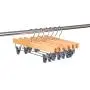 Amber Home 10 Pack Solid Gugertree Deluxe Wooden Pants Hangers Bottom Hanger Slacks Hanger Skirt Hanger with 2-Adjustable Clips (Natural, 10) Amber Home 10 Pack Solid Gugertree Deluxe Wooden Pants Hangers Bottom Hanger Slacks Hanger Skirt Hanger with 2-Adjustable Clips (Natural, 10)