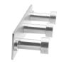 WEBI 2 Set SUS 304 3 Peg Round Clou Robe Hat Coat Bath Kitchen Towel Hook Garment Rack Hanger Rail Holder, Wall Mount Closet Clothing Bathroom Garage Home Organization Storage, Brush finish I-TDG03-2