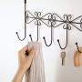 HJYPYJ Magic Hanger,Multifunction Magical Hangers,Iron Trouser Hangers,Space-Saving Organizer Hangers,Load-Bearing 10Kg Not Easily Deformed/Black / 38x23x4cm