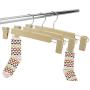 AUNMAS 5Pcs Pants Rack Trouser Hanger Clothes Rack with Clips for Household Use(1#)