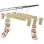 AUNMAS 5Pcs Pants Rack Trouser Hanger Clothes Rack with Clips for Household Use(1#) AUNMAS 5Pcs Pants Rack Trouser Hanger Clothes Rack with Clips for Household Use(1#)