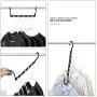 10pcs 15 inch Black Magic Hangers Space Saving Clothes Hangers Organizer Smart Closet Space Saver with Sturdy Plastic