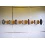 Beach stone Towel Rack - Stone towel hooks - Towel holder - Wall clothes hanger with 7 stones