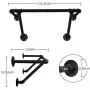MZGH ISLAND Wall Mount Industrial Vintage Clothing Store Coat Rack, Wall Hanging Pipe Shelves,Clothes Display Stand,Hanging Storage Garment Rack,Towel Rack (31.5 in)