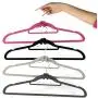 20pcs/Pack Creative Mini Flocking Clothes Hanger Easy Hook Closet Organizer Home Product Random Color