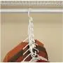 10pcs Space Saving Hanger 5 Hole Plastic Cloth Hanger Hook Magic Clothes Hanger with Hook Closet Organizer