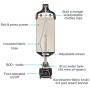 Rowenta IS6300 Professional Grade Steamer, Clothes Steamer and Garment Steamer, Built-In Hanger, Brown