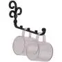 LEE House 4 Piece Wall Mounted Clothes Hanger Hanging Cup Rack Space Saver for Closet Organizer,Bathroom,Bedroom,Kitchen (Black)