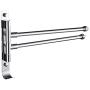 Asnlove Wall Mounted Swivel Towel Bar- Stainless Steel Bathroom Towel Rack Hanger- Kitchen Towel Dish Cloths Holder Organizer- Rotating Space Saver Towel Rack with Hook(2 Bar)