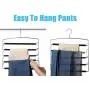 BKONY Pants Hangers 5 Layers Stainless Steel Non-Slip Foam Padded Swing Arm Space Saving Clothes Slack Hangers Closet Storage Organizer for Pants Jeans Trousers Skirts Scarf Ties Towels BKONY Pants Hangers 5 Layers Stainless Steel Non-Slip Foam Padded Swing Arm Space Saving Clothes Slack Hangers Closet Storage Organizer for Pants Jeans Trousers Skirts Scarf Ties Towels