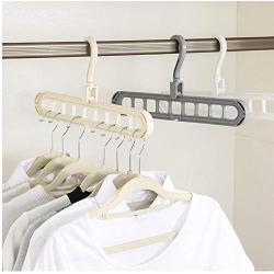 10PC Random Color Rotate Anti-Skid Folding Hanger Decoration Portable Hanging for Home Wet Dry Clothes