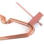 KOOBAY Top 17" Rose Copper Gold Shiny Steel Wire Clothes Hanger Non Slip Shoulders for Shirts,Coat,Slacks Storage & Display (10 Ps/Lot)