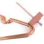 KOOBAY Top 17&quot Rose Copper Gold Shiny Steel Wire Clothes Hanger Non Slip Shoulders for Shirts,Coat,Slacks Storage & Display (30)