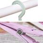 Mexidi 3 Pcs Portable Laundry Hanger Clothespins with Spring Clip Hooks, Outdoor Plastic Hanger Drying Clothing, Drying Clips, Clothes Pins, for Home or Travel -Air Dry and Drip Dry (Green)