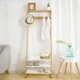WYQSZ Japanese Clothes Rack Bamboo, Floor Living Room Bedroom Clothes Rack Wooden, Simple Hanger Porch Door Shelf Bamboo (Color : B)