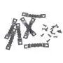 Swpeet 120 Pcs Sawtooth Picture Frame Hanging Hangers Double Hole with Screws, for Home Decoration Creative Picture Frame Hanging (Black)