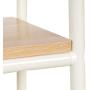 IRIS Metal Garment Rack with Wood Shelf, White and Light Brown