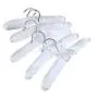5 x White Satin Padded Children Clothes Hook Hangers 5 x White Satin Padded Children Clothes Hook Hangers