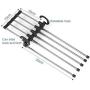 5pcs Random Color Stainless Steel Clothes Hanger Wardrobe Magic Hanger Multi-Layer Pants Rack Shelf Wardrobe Storage Organizer Closet Space Saver