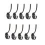 Coat Hooks TAPCET 10 Pcs Clothes Hooks Vintage Antique Iron Hooks Hat Coat Clothes Towel Robe Hooks Wall Hook Hanger for Kitchen Bathroom Bedroom Office Lavatory Closets (Mounting Screws Provided)