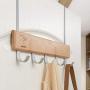 WZP Clothing Display Rack Door Hook Hanger Bedroom Clothes Rack,Nail-Free Seamless Hook Hook Door-Free Punch-Free Coat Rack Stainless Steel/B/As Shown
