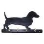 Dachshund Weiner Dog Key Rack Leash Holder Hanger Organizer for Wall - Four Hooks to Hang Dog Leashes - Dachshund Home Decor