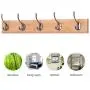 Wall Mounted Clothes Hanger Coat Rack Bamboo Robe Towel Keys Holder 5 Hooks 24inches Bamboo Natural Wall Mounted Clothes Hanger Coat Rack Bamboo Robe Towel Keys Holder 5 Hooks 24inches Bamboo Natural