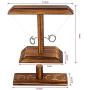 Ring Toss Game, Ring Toss with Shot Ladder, Fun Hook and Ring Game, Handmade Wooden Interactive Game for Home, Party, Brown