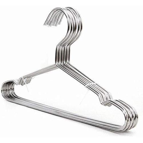 Lecent@Stainless Steel Strong Wire Solid Hangers Clothes Hangers Metal Hangers General 3.1mm Diameter ,Set of 30pcs (35cm) Lecent@Stainless Steel Strong Wire Solid Hangers Clothes Hangers Metal Hangers General 3.1mm Diameter ,Set of 30pcs (35cm)