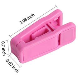 Ira Pollitt 40 Plastic Clothes Hangers Clips,Strong Pinch Grip Clips Multi-Purpose Finger Clips Set Clothes Hanger for Coat Hanger Pants Hangers,Use with Slim-line Clothes Hangers (Pink)