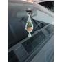 VIEW MIRROR Charm/mini plant hanger with maple barrel beads/rear view mirror accessory/car mirror accessory/cute car hanging accessory
