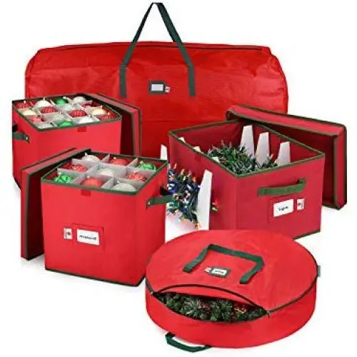 StorageMaid Holiday Storage Set - Large Ornament Storage, Ornament Storage Box, 36