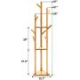 Eight24hours Bamboo Tree Garment Clothes Coat Hat Umbrella Portable Hanger Stand Rack Only