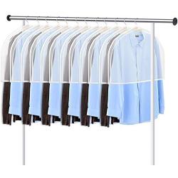 KEEGH Garment Shoulder Covers Bag(Set of 12) Breathable Closet Suit Organizer Prevent Clothes Shoulder from Dust, 2" Gusset Hold More Coats, Jackets, Dress