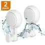 Suction Cups Hooks for Shower Reusable Waterproof Utility Hooks(2 Pack) Heavy Duty Vacuum Suction Home Kitchen Bathroom Wall Hooks Hanger for Towel Loofah Cloth Key & Ceiling Hanger