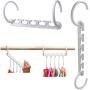 10pc Space Saving Hanger 5 Hole Plastic Cloth Practical Hanger Hook Magic Clothes Hanger with Hook Closet Organizer Coat Hanger