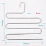 Hofumix Pants Hangers Stainless Steel Clothes Hangers S Shape Trousers Hangers Space Saver Hangers for Clothes, Scarves（4 Pack）