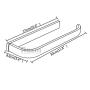 ROZIN Wall Mounted Bath Towel Hanger Single Towel Bar Brushed Nickel