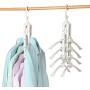 Rishx Foldable 8 in 1 Multifunctional Clothes Hanger Portable 360 Degree Rotating Wardrobe Organizer Rack Space Saving Closet Organizer Hanger for T-Shirt Sweater Dress Pants (Color : Pink)