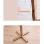 Bedroom Floor Solid Wooden Coat Rack Door Clothes Hanger Living Room Vertical Wooden Clothes Rack (Color : Walnut Color)