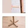 Bedroom Floor Solid Wooden Coat Rack Door Clothes Hanger Living Room Vertical Wooden Clothes Rack (Color : Walnut Color)
