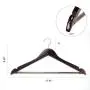 Furgle Wood Suit Hangers, Smooth Finish Clothes Hangers, Wooden Hangers with Extra-Wide Shoulder/Non Slip Locking Bar for Pants, Shirt, Skirt - 20 Pack (Cherry Wood)