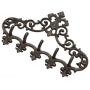Sungmor Cast Iron Rustic Coat Hook Hanger with 5 Hooks - Practical Iron Storage Organizer/Wall Hooks Hanging Rack - Pretty Pattern Charming Wall Decor for Keys Clothes Hats