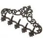 Sungmor Cast Iron Rustic Coat Hook Hanger with 5 Hooks - Practical Iron Storage Organizer/Wall Hooks Hanging Rack - Pretty Pattern Charming Wall Decor for Keys Clothes Hats