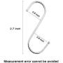 LOYMR 30 Pack 2.7 inches S Shape Hooks Heavy-Duty Metal Hanging Hooks Apply Kitchenware Bathroom Towels Utensils Plants Storage Room Gardening Multiple uses Tools(Silver)