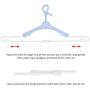 Heavy Duty Extra Wide Hanger Adjustable Shoulder 15.7"-26.5" Drying Hanger with Wind-Proof Swivel Hook 3 Pack, Sturdy Large Hangers for Wide Shirts, Polos, Tops, Cardigans, Heavy Winter Coats, Blue