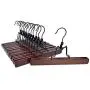 JS HANGER Skirt Hangers Non-Slip Wooden Collection Slack Hangers, Retro Finish, 12-Pack JS HANGER Skirt Hangers Non-Slip Wooden Collection Slack Hangers, Retro Finish, 12-Pack