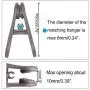 Corodo Hanger Clips 60 Pack, Multi-Purpose Hanger Clips for Hangers, Grey Finger Clips for Plastic Clothes Hangers, Pants Hangers Clips