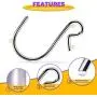 50Pcs S Hooks, HNYYZL Heavy-duty S Shaped Hook Connectors Corrosion Protection Metal Hangers Hanging Hooks, Fixed Securely and Not Slip Off, Suit for Indoor and Outdoor Hanging(1.3”/3.5cm, Silver) 50Pcs S Hooks, HNYYZL Heavy-duty S Shaped Hook Connectors Corrosion Protection Metal Hangers Hanging Hooks, Fixed Securely and Not Slip Off, Suit for Indoor and Outdoor Hanging(1.3”/3.5cm, Silver)