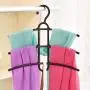 Layers Clothes Hanger Fishbone Type Clothing Towel Storage Rack Closet Wardrobe Space Saver Hanging Rack,Brown,M